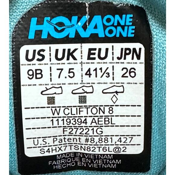 Hoka|One One Clifton 8|Teal/Orange|SZ 9‎ - Picture 11 of 11